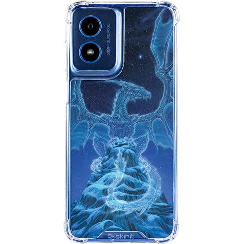 Ed Beard Jr. Winter Spirit Dragon by Ed Beard Jr Moto G 5G (2024) Clear Case
