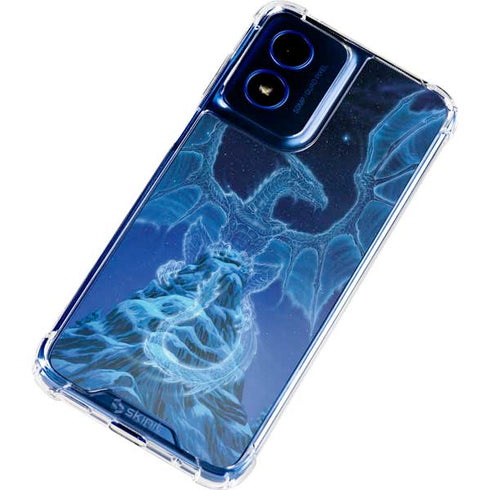 Ed Beard Jr. Winter Spirit Dragon by Ed Beard Jr Moto G 5G (2024) Clear Case