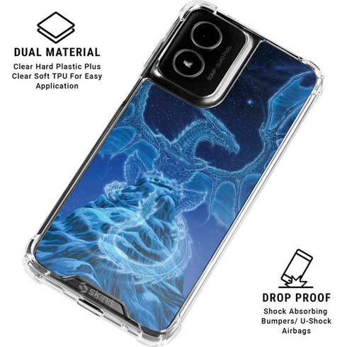 Ed Beard Jr. Winter Spirit Dragon by Ed Beard Jr Moto G Power 5G (2024) Clear Case