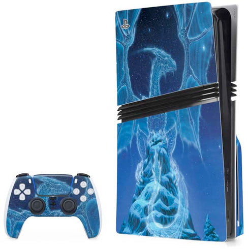 Ed Beard Jr. Winter Spirit Dragon by Ed Beard Jr PS5 Pro Disk Bundle Skin