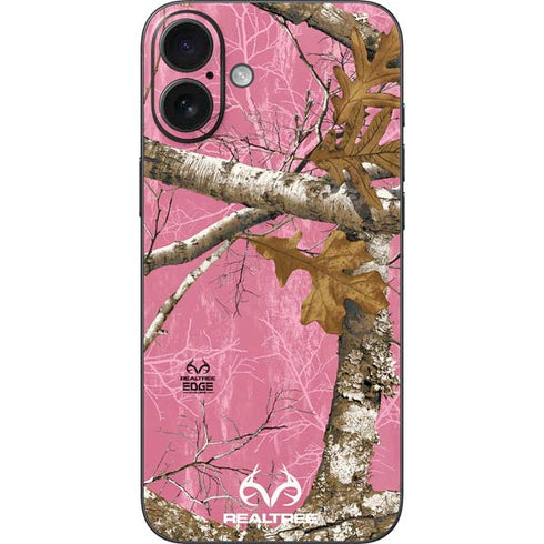 RealTree Edge Pink Camo iPhone 16 Plus Skin