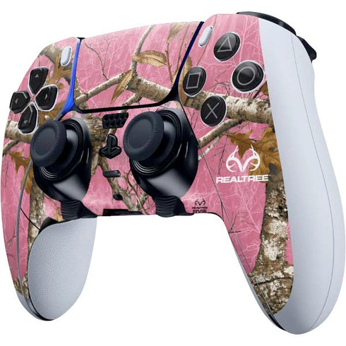 RealTree Edge Pink Camo PS5 DualSense Edge Pro Controller Skin