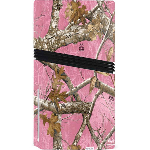 RealTree Edge Pink Camo PS5 Pro Disk Console Skin
