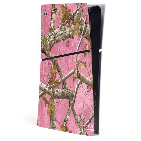 RealTree Edge Pink Camo PS5 Slim Digital Edition Console Skin