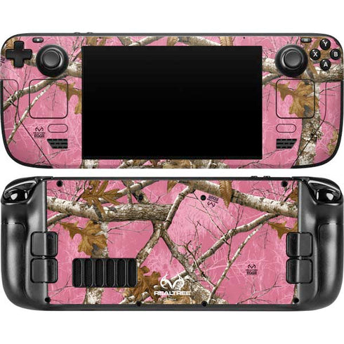 RealTree Edge Pink Camo Steam Deck Handheld Gaming Computer OLED Skin