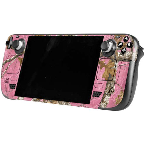 RealTree Edge Pink Camo Steam Deck Handheld Gaming Computer OLED Skin