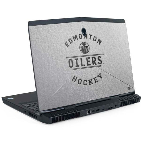 NHL Edmonton Oilers Black Text Dell Alienware Skin