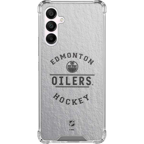 NHL Edmonton Oilers Black Text Galaxy A16 5G Clear Case