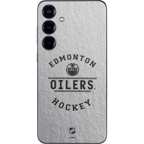 NHL Edmonton Oilers Black Text Galaxy A16 5G Skin