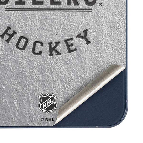 NHL Edmonton Oilers Black Text Galaxy A35 5G Skin