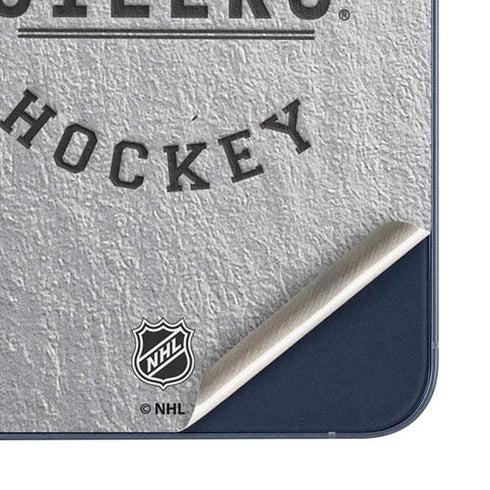 NHL Edmonton Oilers Black Text Galaxy A36 5G Skin