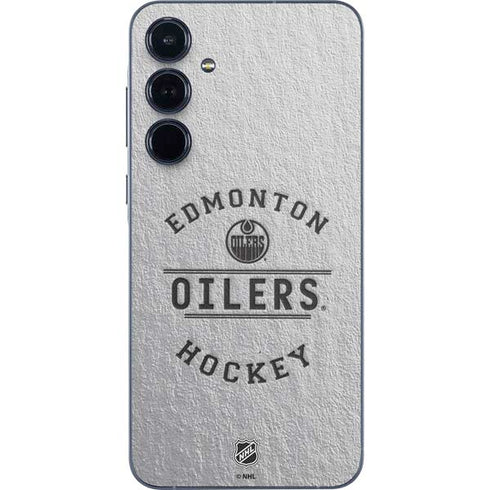 NHL Edmonton Oilers Black Text Galaxy A55 5G Skin
