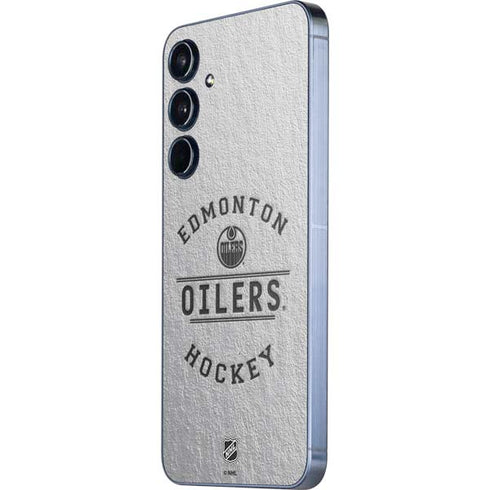 NHL Edmonton Oilers Black Text Galaxy A55 5G Skin