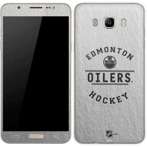 NHL Edmonton Oilers Black Text Galaxy J7 Skin