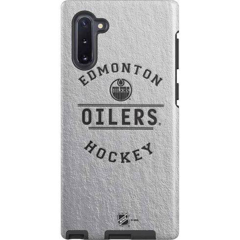 NHL Edmonton Oilers Black Text Galaxy Cases