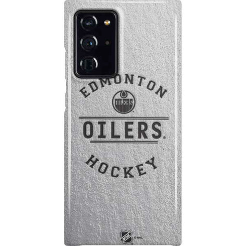 NHL Edmonton Oilers Black Text Galaxy Cases