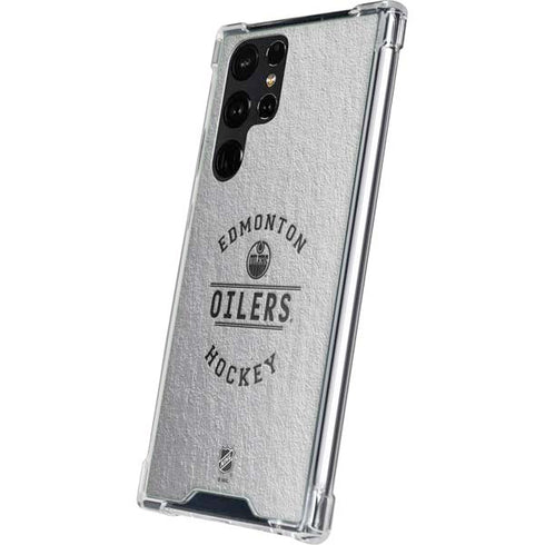 NHL Edmonton Oilers Black Text Galaxy S23 Ultra Clear Case