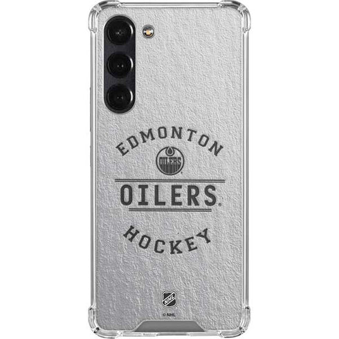 NHL Edmonton Oilers Black Text Galaxy S24 FE Clear Case