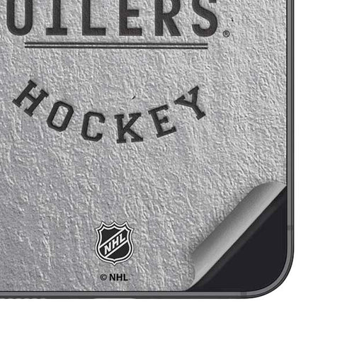 NHL Edmonton Oilers Black Text Galaxy S25 Plus Skin