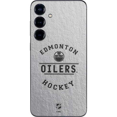NHL Edmonton Oilers Black Text Galaxy S25 Skin