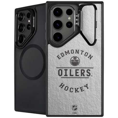 NHL Edmonton Oilers Black Text Galaxy S24 Ultra Kickstand Case