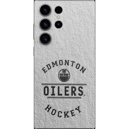 NHL Edmonton Oilers Black Text Galaxy S25 Ultra Skin