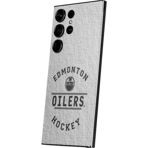 NHL Edmonton Oilers Black Text Galaxy S25 Ultra Skin
