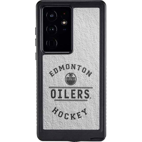 NHL Edmonton Oilers Black Text Galaxy S24 Ultra Waterproof Case