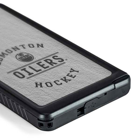 NHL Edmonton Oilers Black Text Galaxy S24 Ultra Waterproof Case