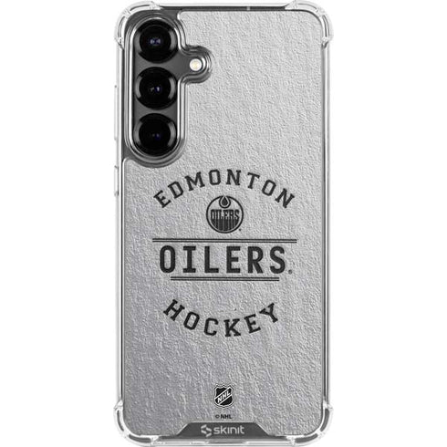 NHL Edmonton Oilers Black Text Galaxy S26 Clear Case