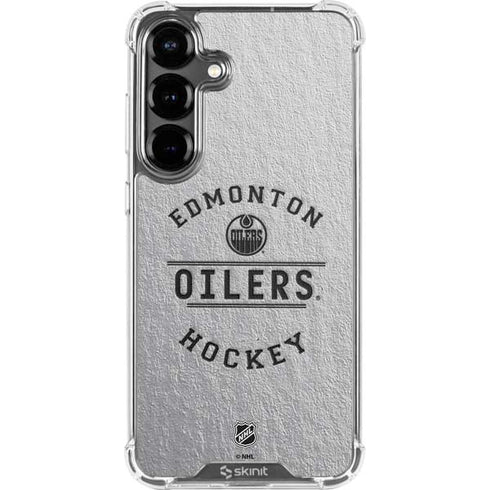 NHL Edmonton Oilers Black Text Galaxy S26 Plus Clear Case