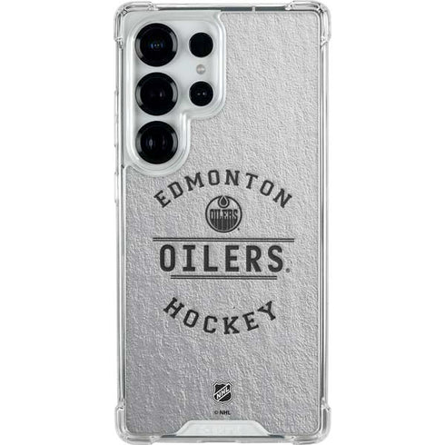 NHL Edmonton Oilers Black Text Galaxy S26 Ultra Clear Case