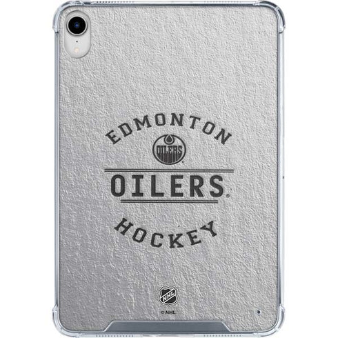 NHL Edmonton Oilers Black Text iPad 11th Gen (2025) Clear Case