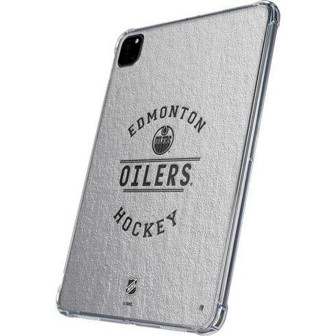 NHL Edmonton Oilers Black Text iPad Pro 11in (2024) Clear Case
