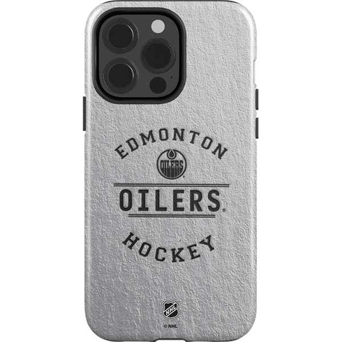 NHL Edmonton Oilers Black Text iPhone 15 Pro Impact Case