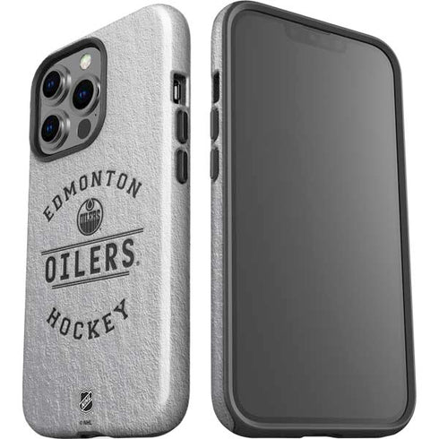 NHL Edmonton Oilers Black Text iPhone 15 Pro Impact Case