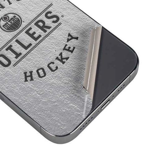 NHL Edmonton Oilers Black Text iPhone 15 Pro Max Skin