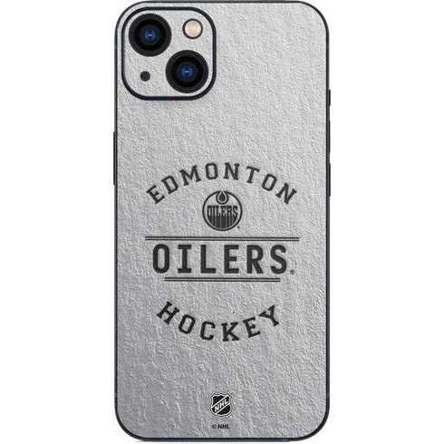 NHL Edmonton Oilers Black Text iPhone 15 Skin