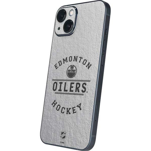 NHL Edmonton Oilers Black Text iPhone 15 Skin