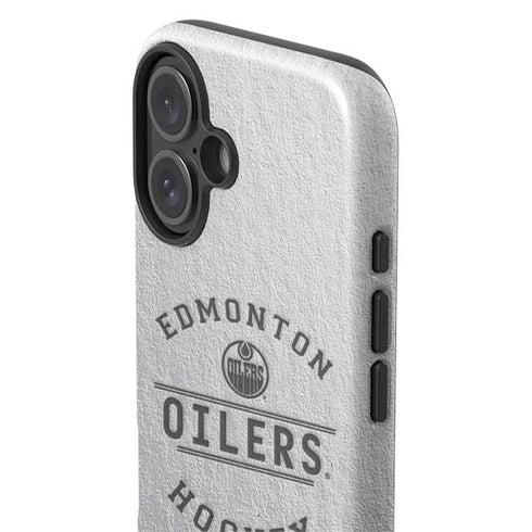 NHL Edmonton Oilers Black Text iPhone 16 Impact Case