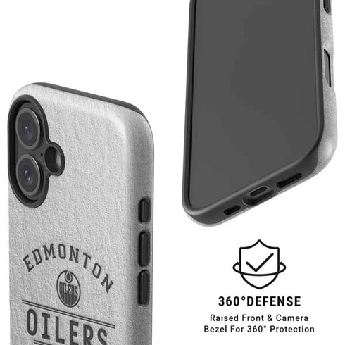 NHL Edmonton Oilers Black Text iPhone 16 Plus Magsafe Impact Case