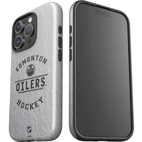 NHL Edmonton Oilers Black Text iPhone 16 Pro Impact Case