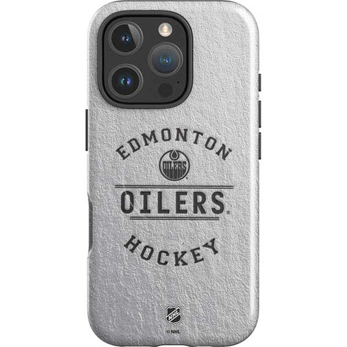 NHL Edmonton Oilers Black Text iPhone 16 Pro Magsafe Impact Case