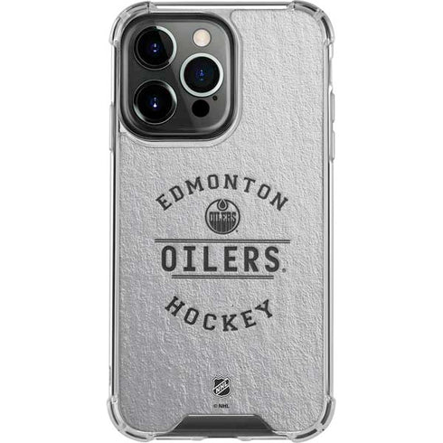 NHL Edmonton Oilers Black Text iPhone 16 Pro Max Clear Case