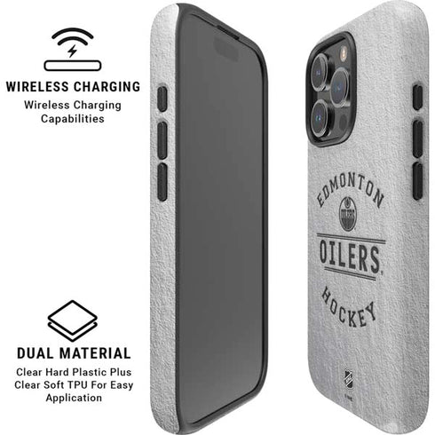 NHL Edmonton Oilers Black Text iPhone 16 Pro Max Magsafe Impact Case