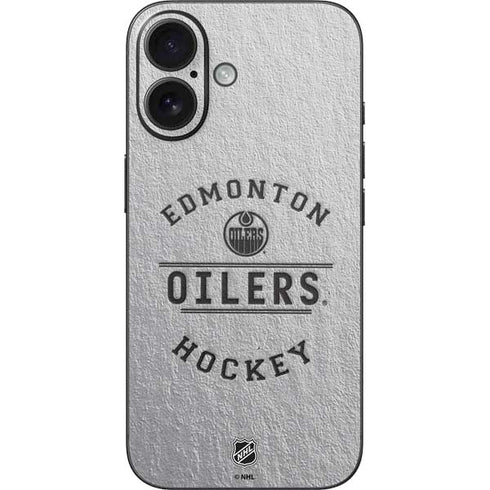 NHL Edmonton Oilers Black Text iPhone 16 Skin