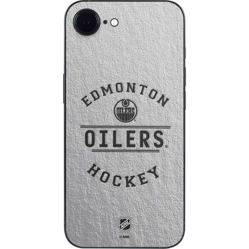 NHL Edmonton Oilers Black Text iPhone 16e Skin