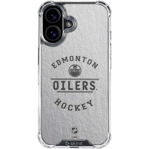 NHL Edmonton Oilers Black Text iPhone 17 Clear Case