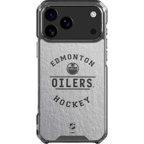 NHL Edmonton Oilers Black Text iPhone 18 Pro Max Clear Case
