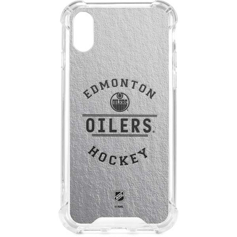 NHL Edmonton Oilers Black Text iPhone XS Clear Case